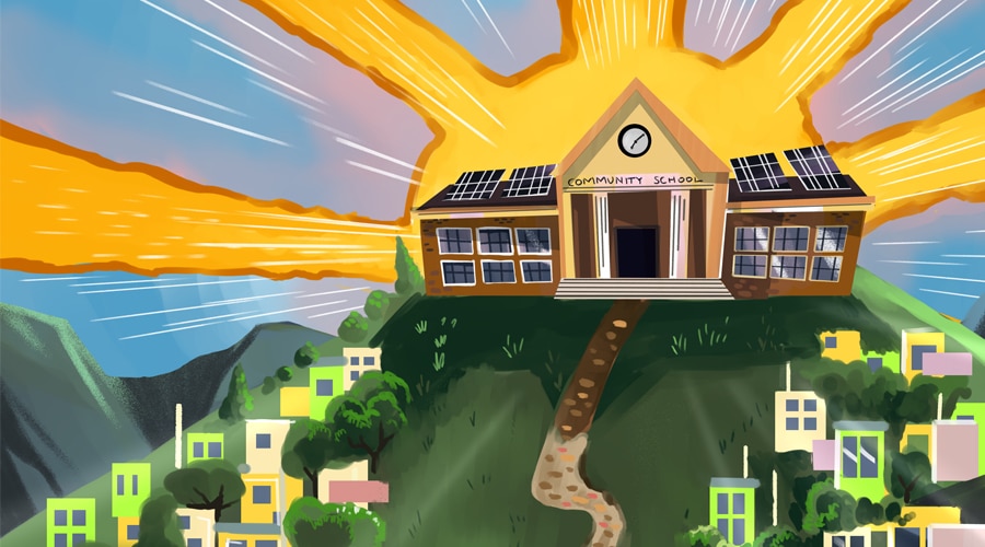 Solar powered school