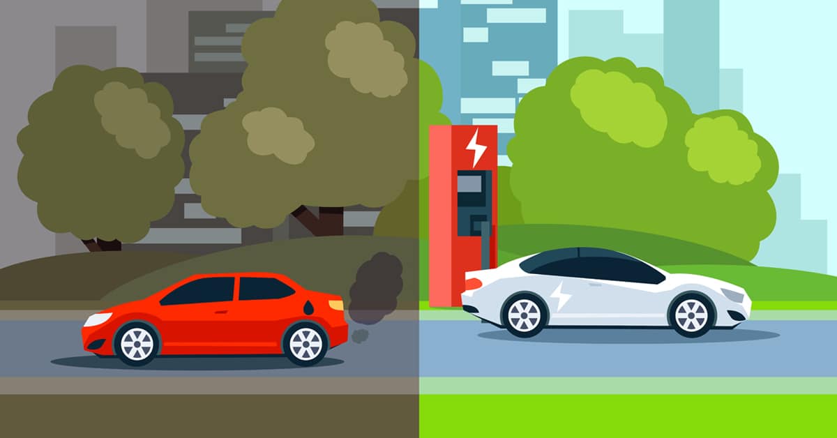 gas car versus electric car