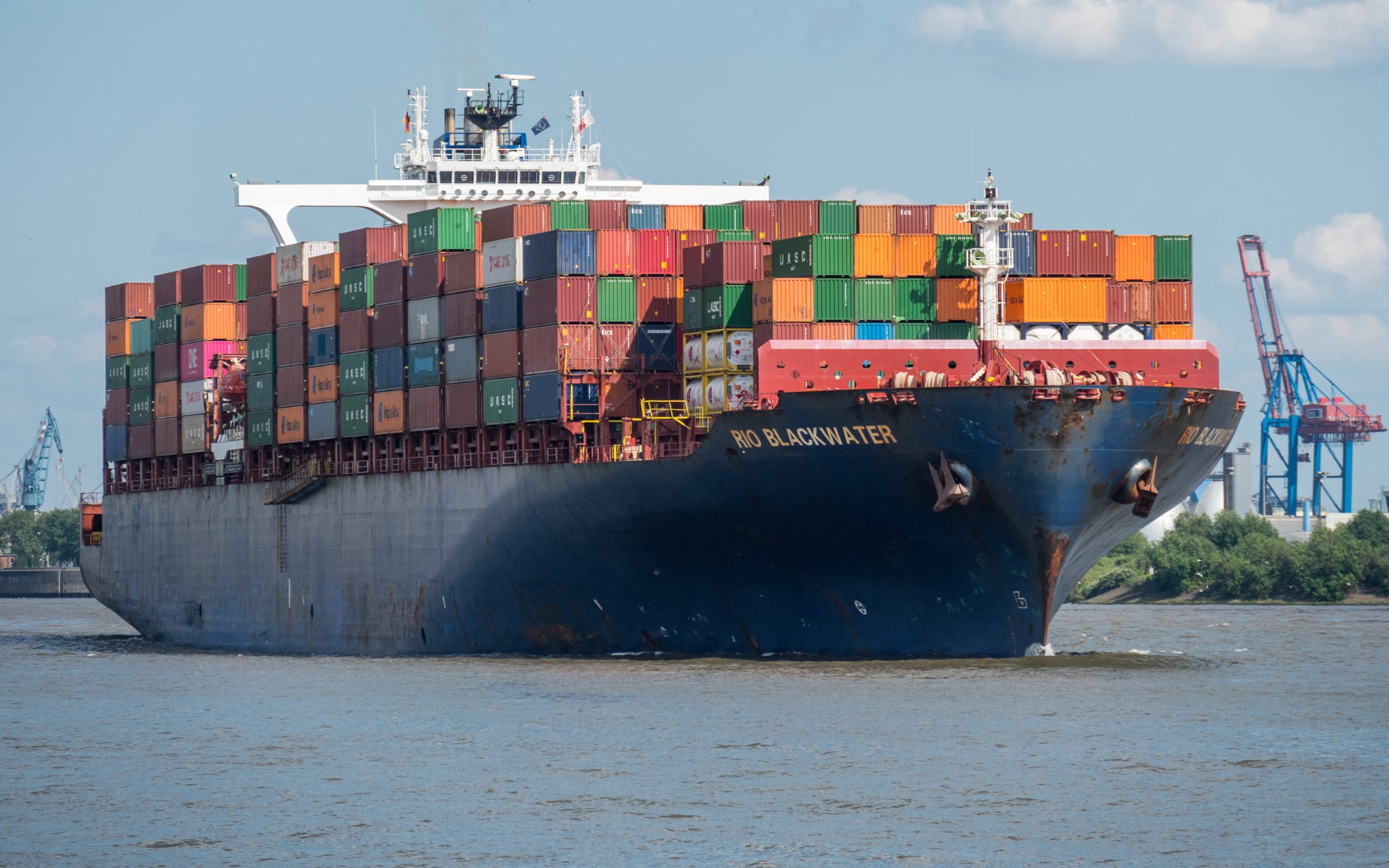 container ship sailing