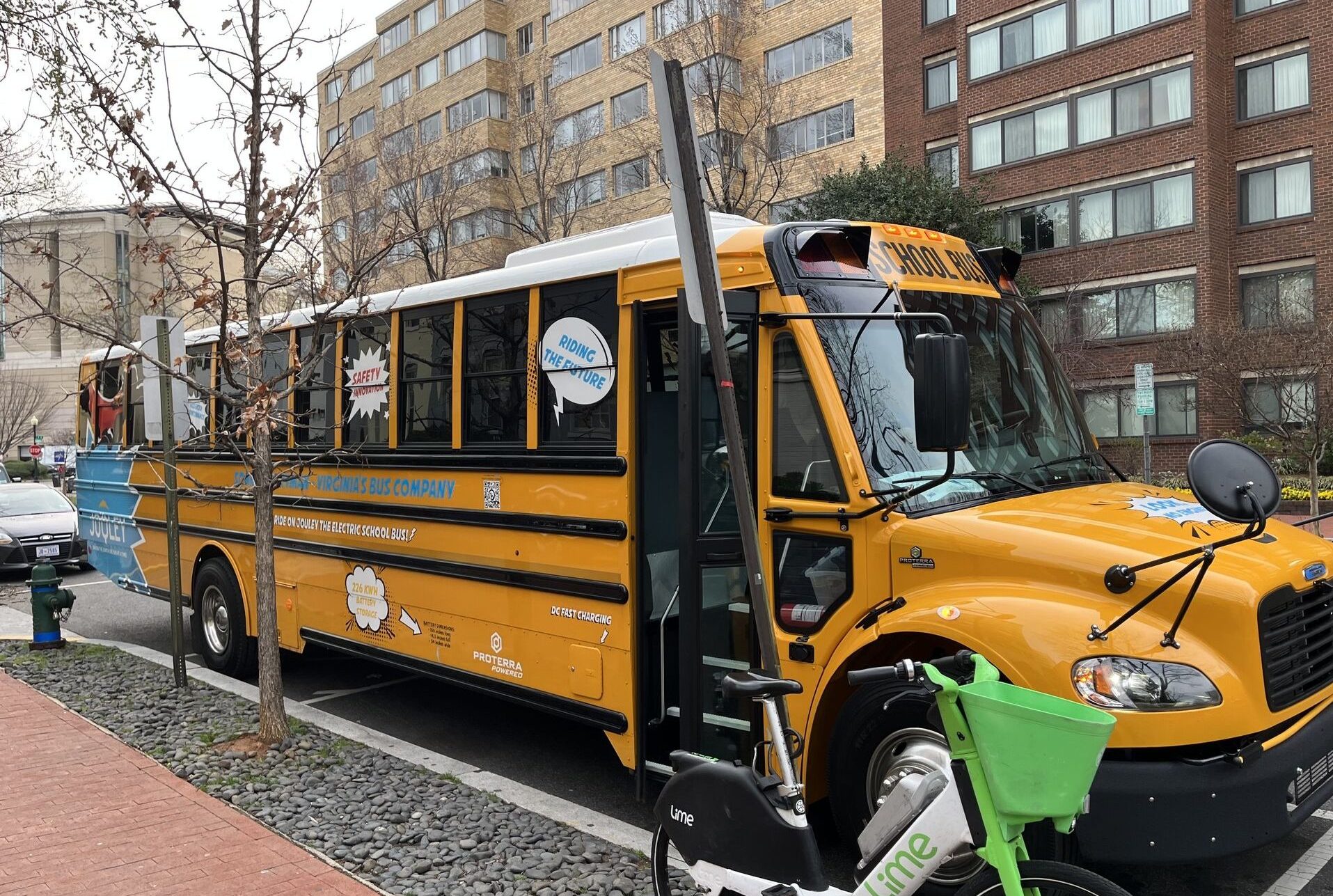 electric school bus ready for test-drive