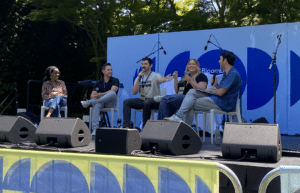 Panel discussion about content creation for impact at Bloomberg Green Festival in Seattle