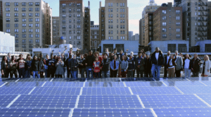 NYC Public Schools rooftop solar with students