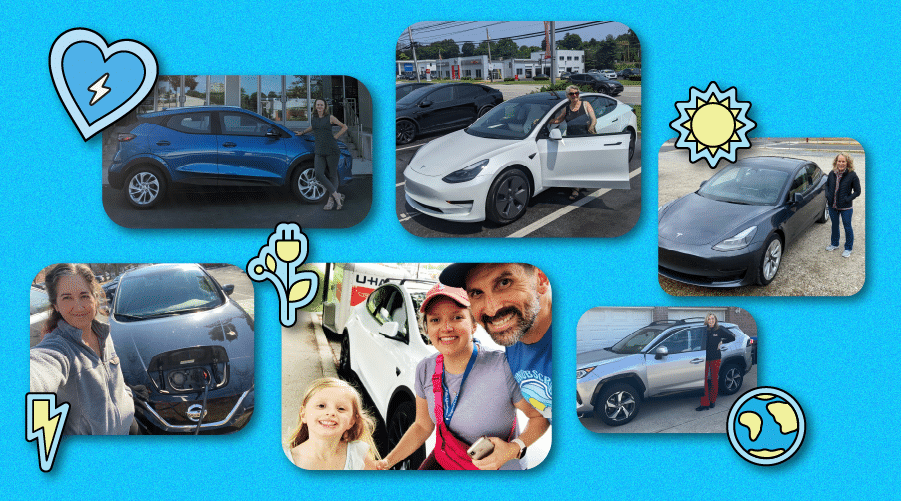 Collage of EV owners in PA