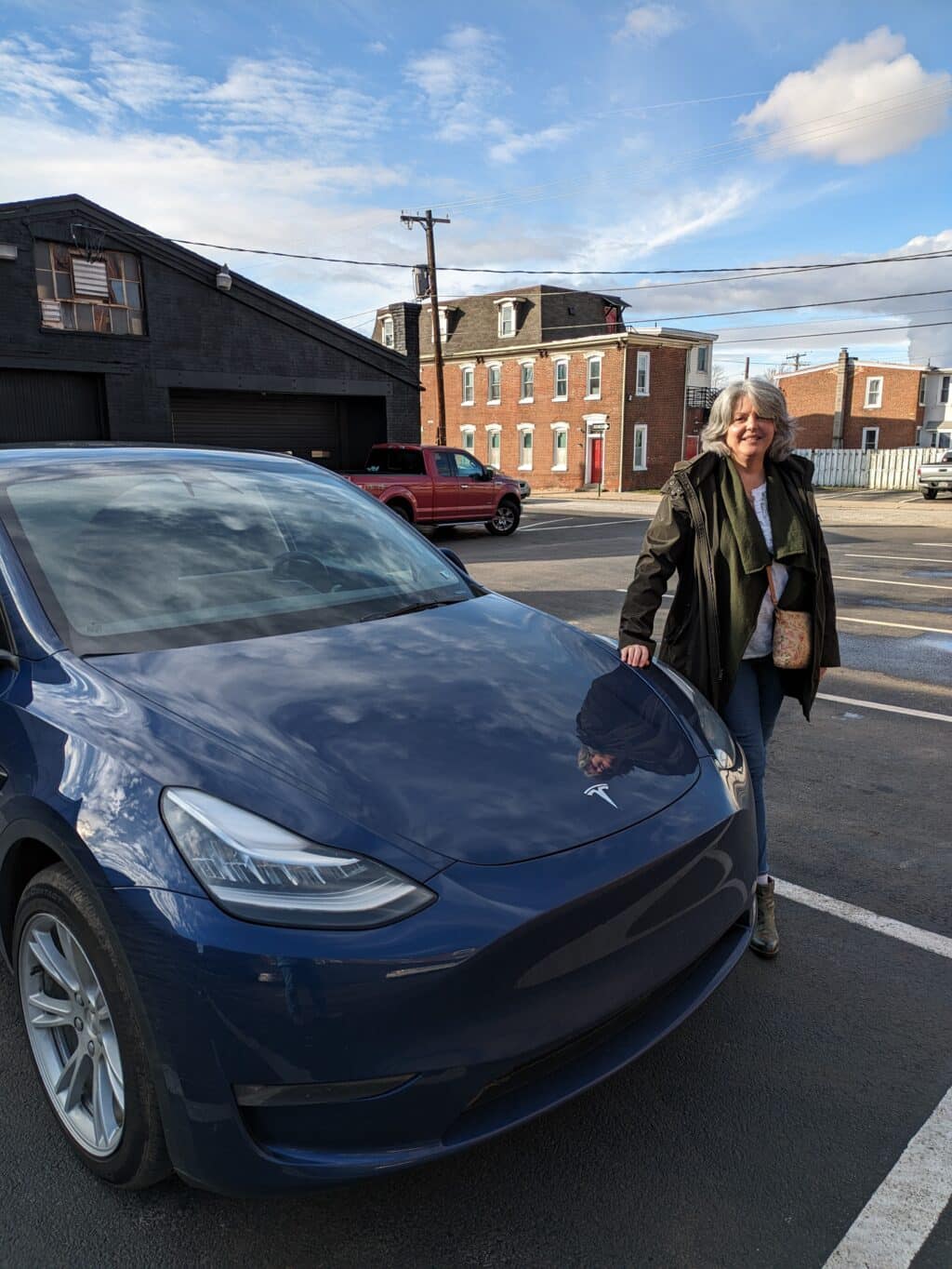 Sally, a Tesla owner, in Landenburg, PA