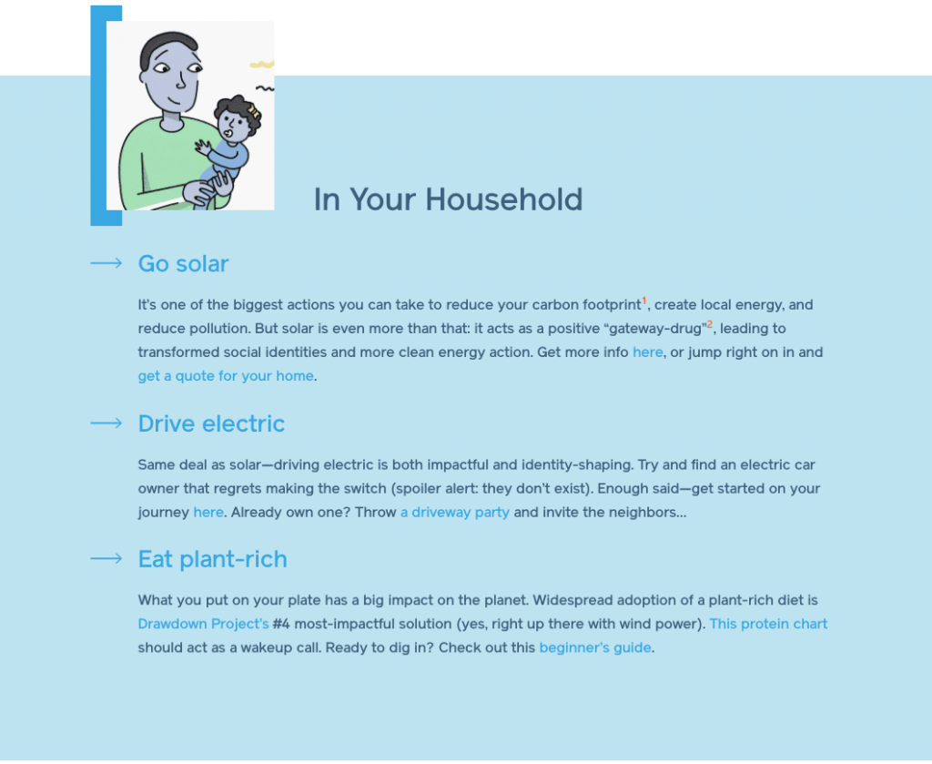 A screenshot from the "What Story Will You Tell" campaign webpage